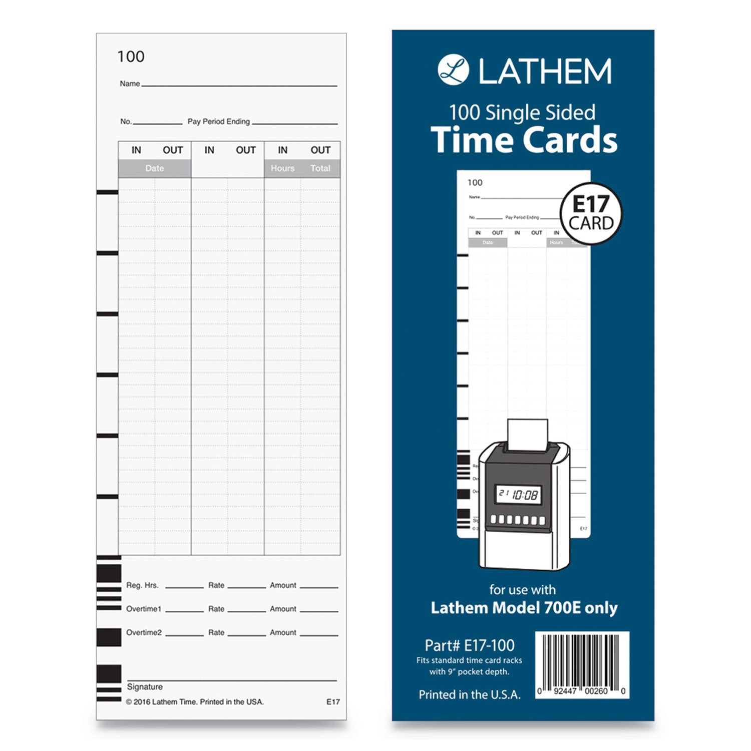 White - Black Print Color - 1 Pack