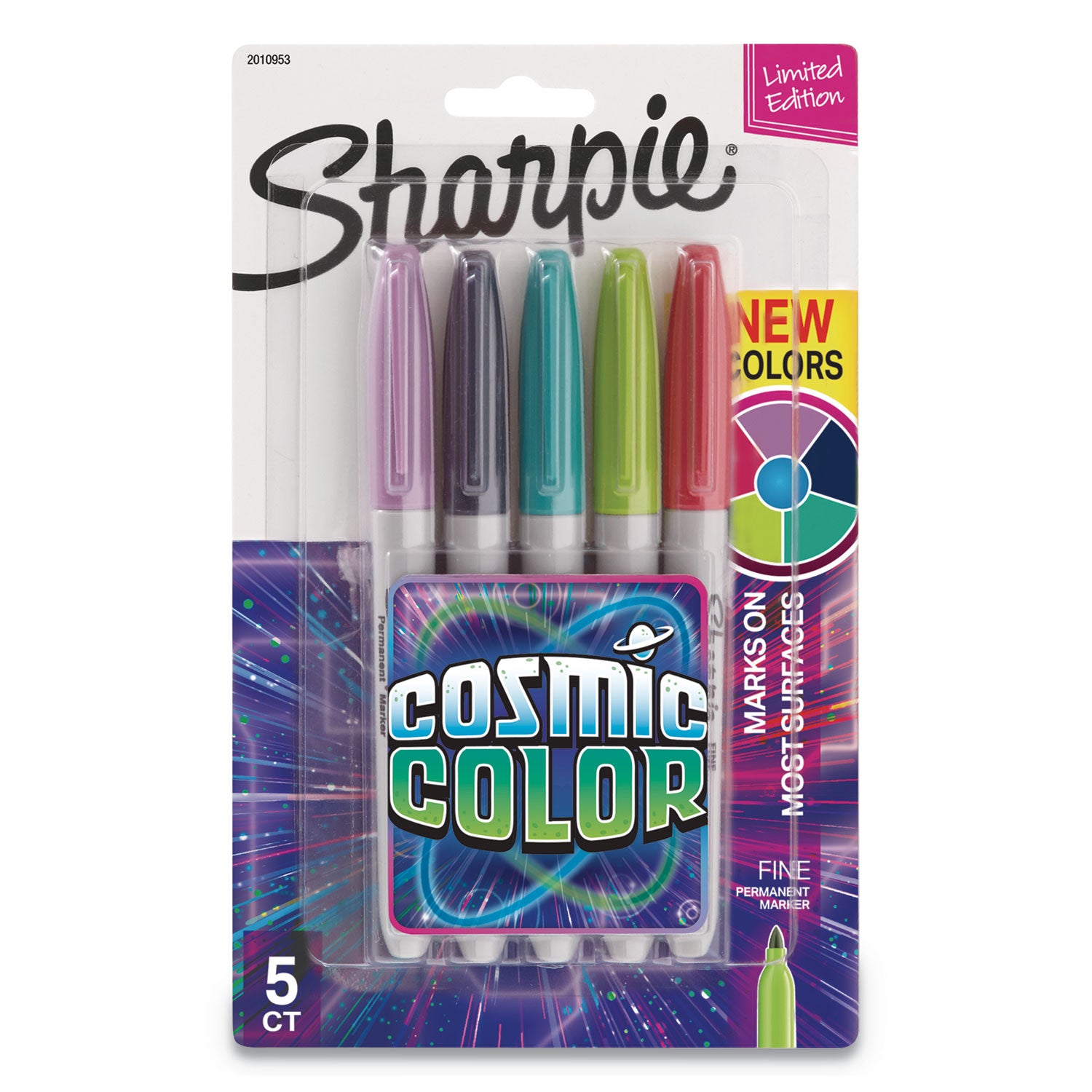 Fine Marker Point - Boysenberry, Navy, Aqua, Venus Green, Jupiter Red Ink - 5 / Pack