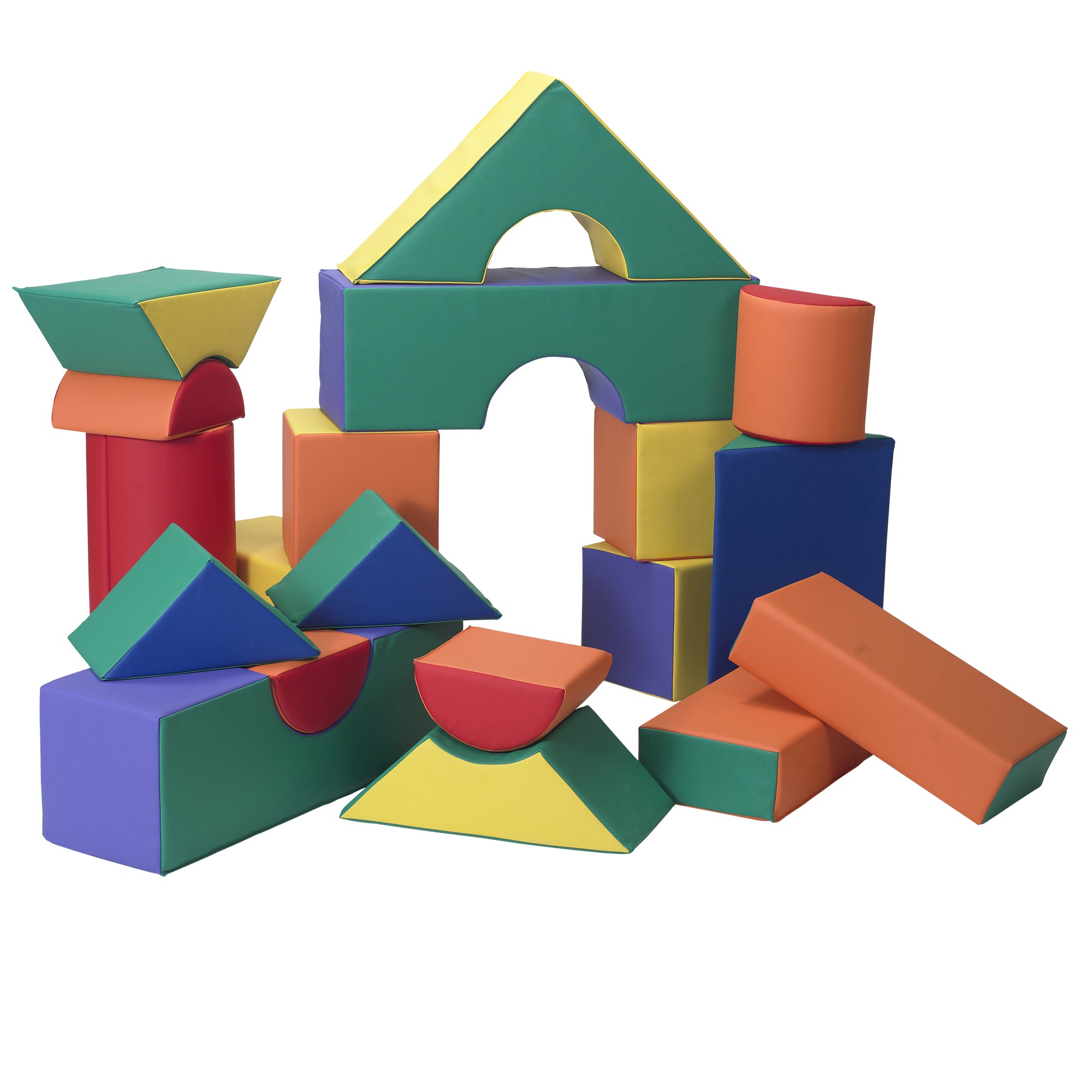 12" Module Blocks - Set of 21 (Set A) - Rainbow