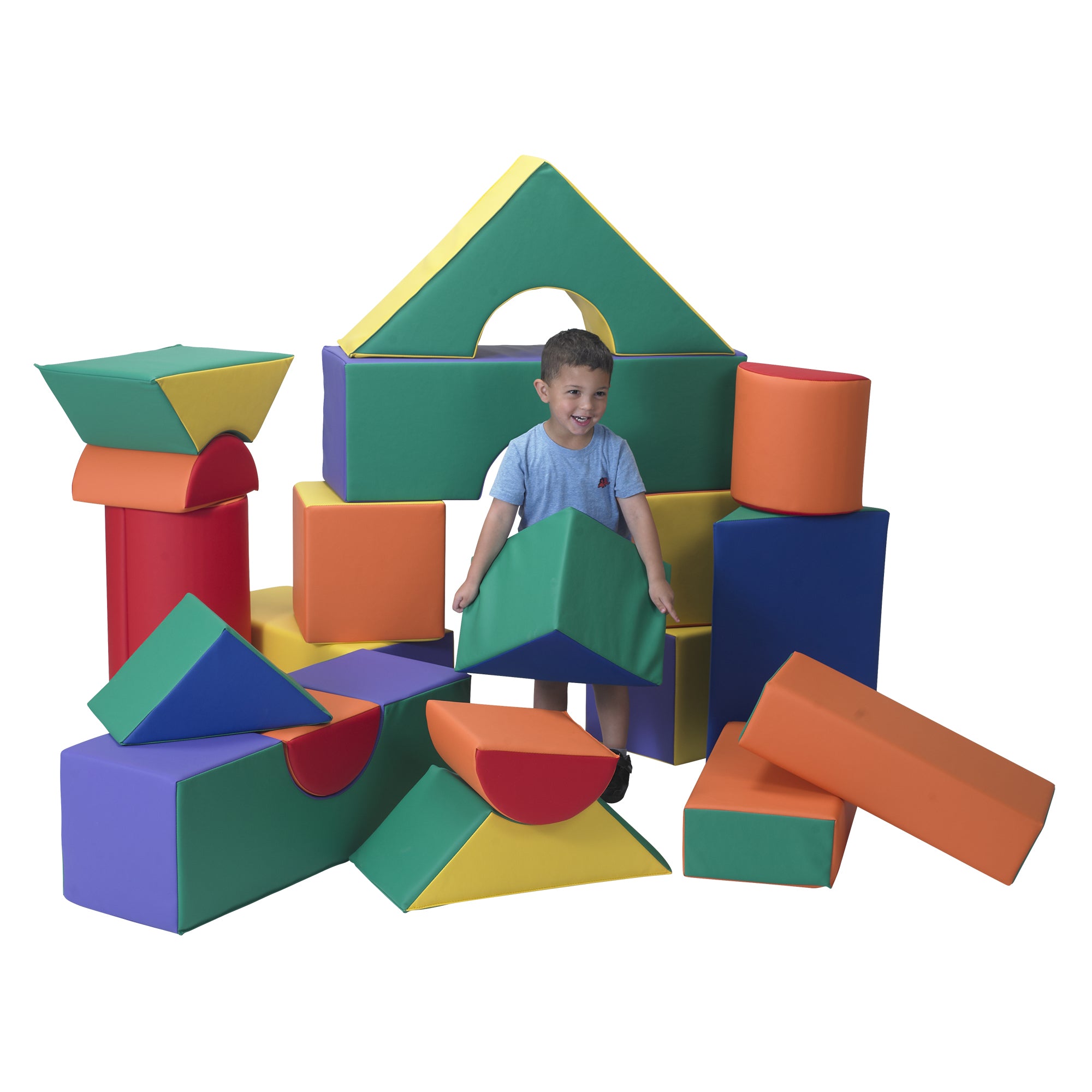 12" Module Blocks - Set of 21 (Set A) - Rainbow