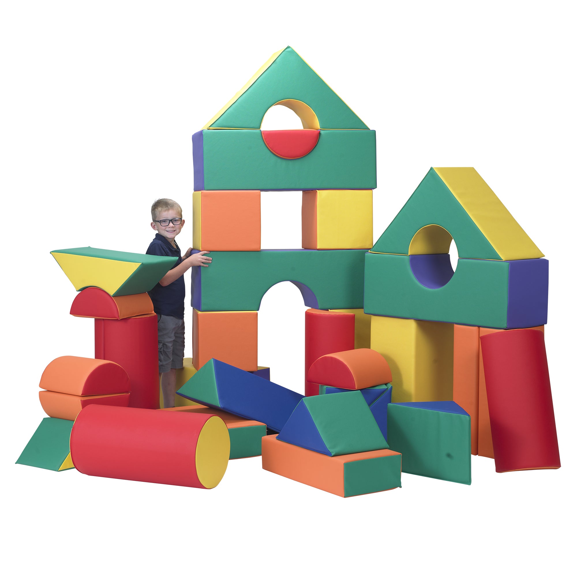 12" Module Blocks - Set of 35 (Set A and B) - Rainbow