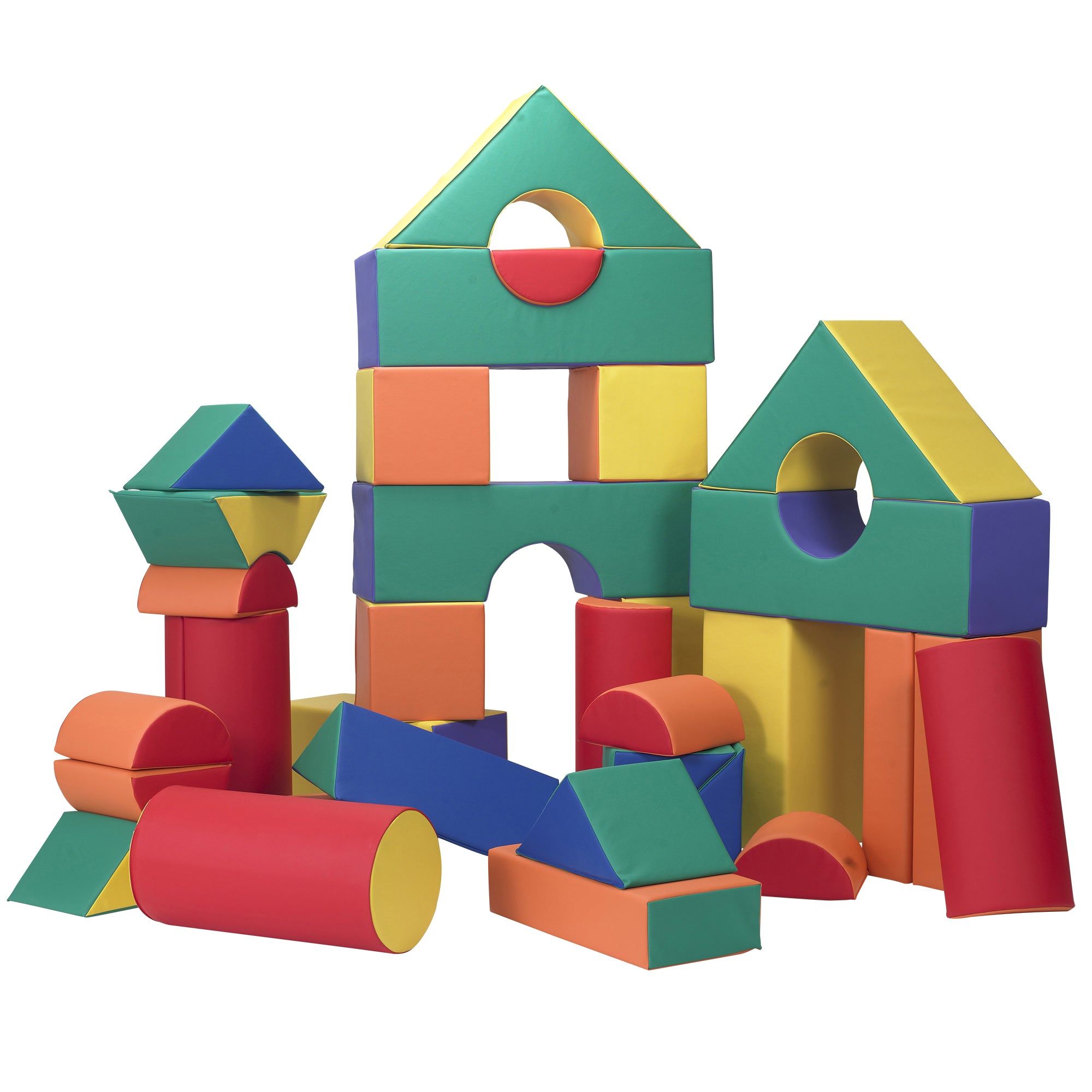12" Module Blocks - Set of 35 (Set A and B) - Rainbow