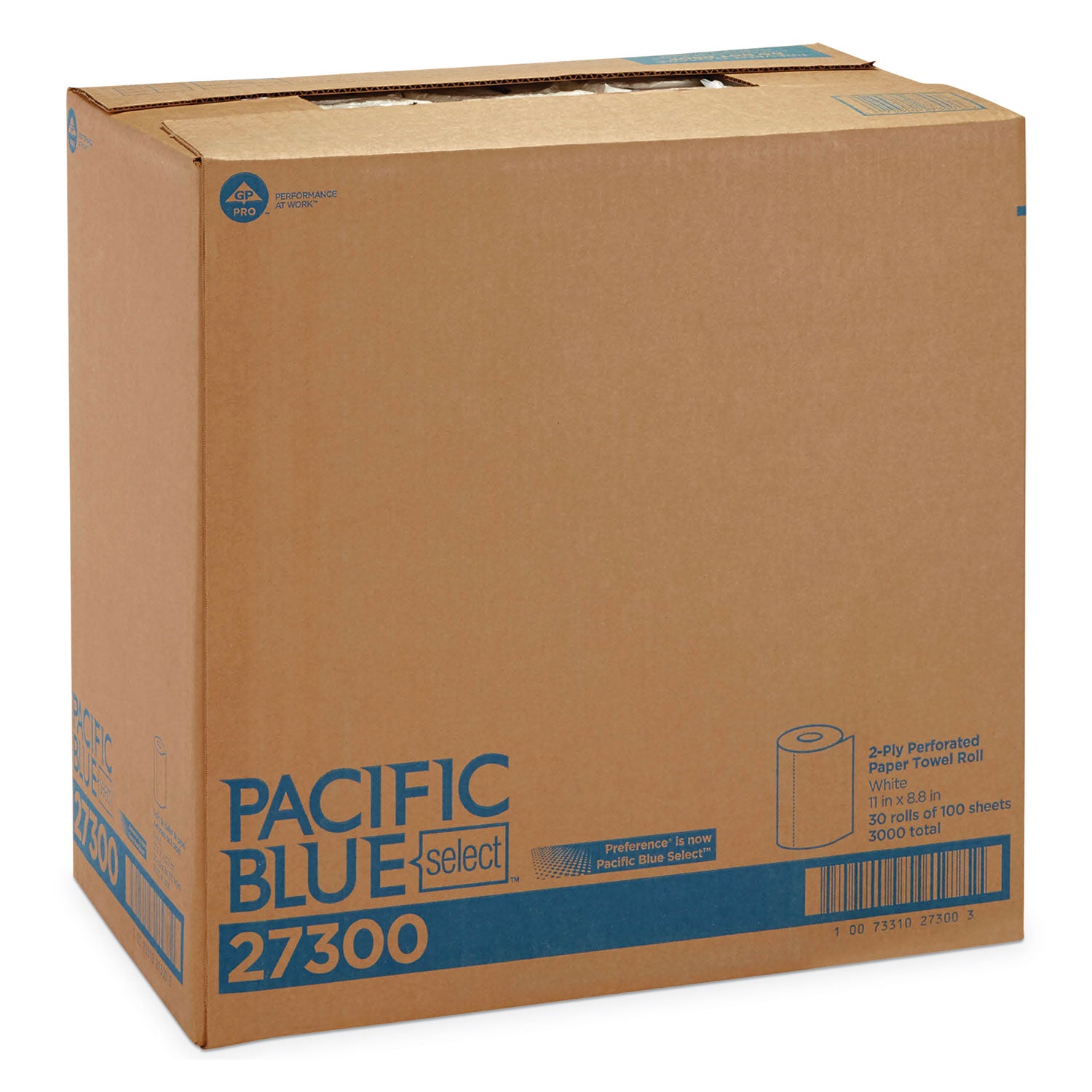 2 Ply - 11" Width x 8.80" Length - 100 Sheets/Roll - 4.80" Roll Diameter - 1 5/8" Core - White - Paper - 1 Roll