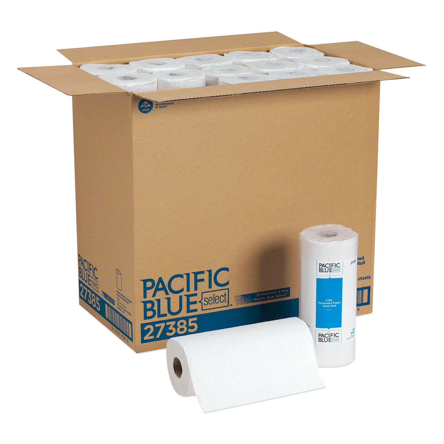 Pacific Blue Select Perforated Paper Towel Roll - 2 Ply - 8.80" Width x 11" Length - 85 Sheets/Roll - White - 1 Roll