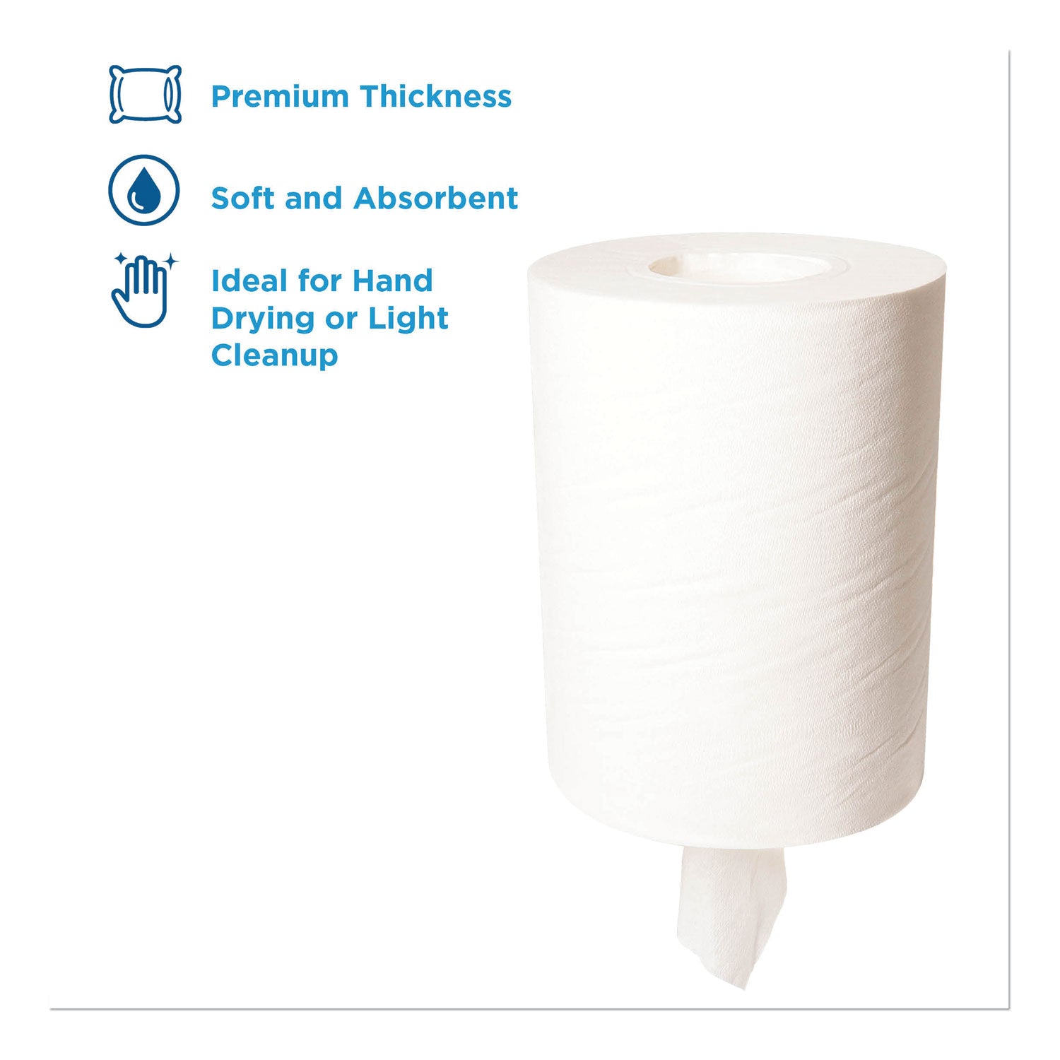 1 Ply - 12" Width x 7.80" Length - 225 Sheets/Roll - White/ - 8 / Carton
