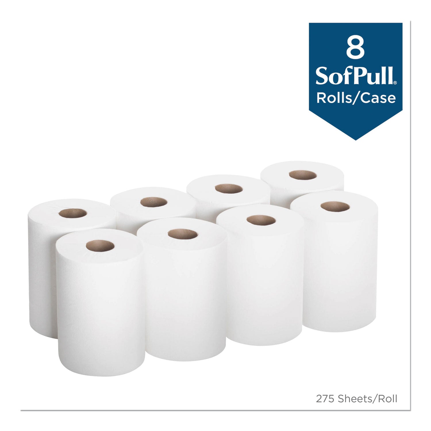 1 Ply - 12" Width x 7.80" Length - 225 Sheets/Roll - White/ - 8 / Carton