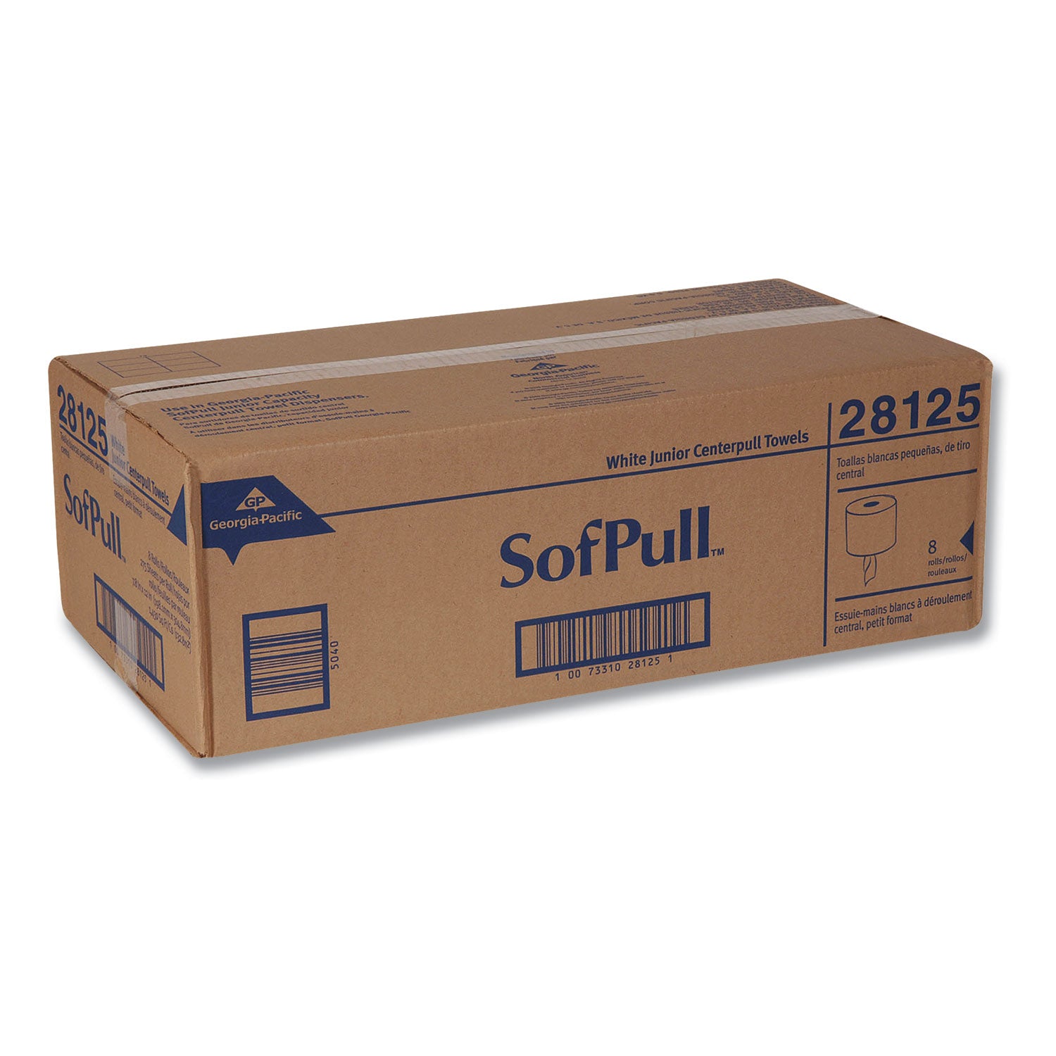 1 Ply - 12" Width x 7.80" Length - 225 Sheets/Roll - White/ - 8 / Carton