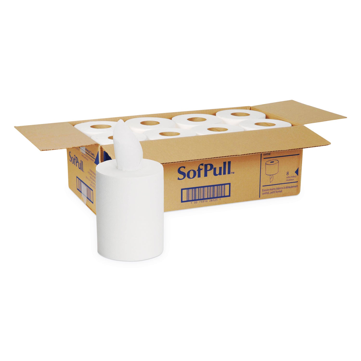 1 Ply - 12" Width x 7.80" Length - 225 Sheets/Roll - White/ - 8 / Carton