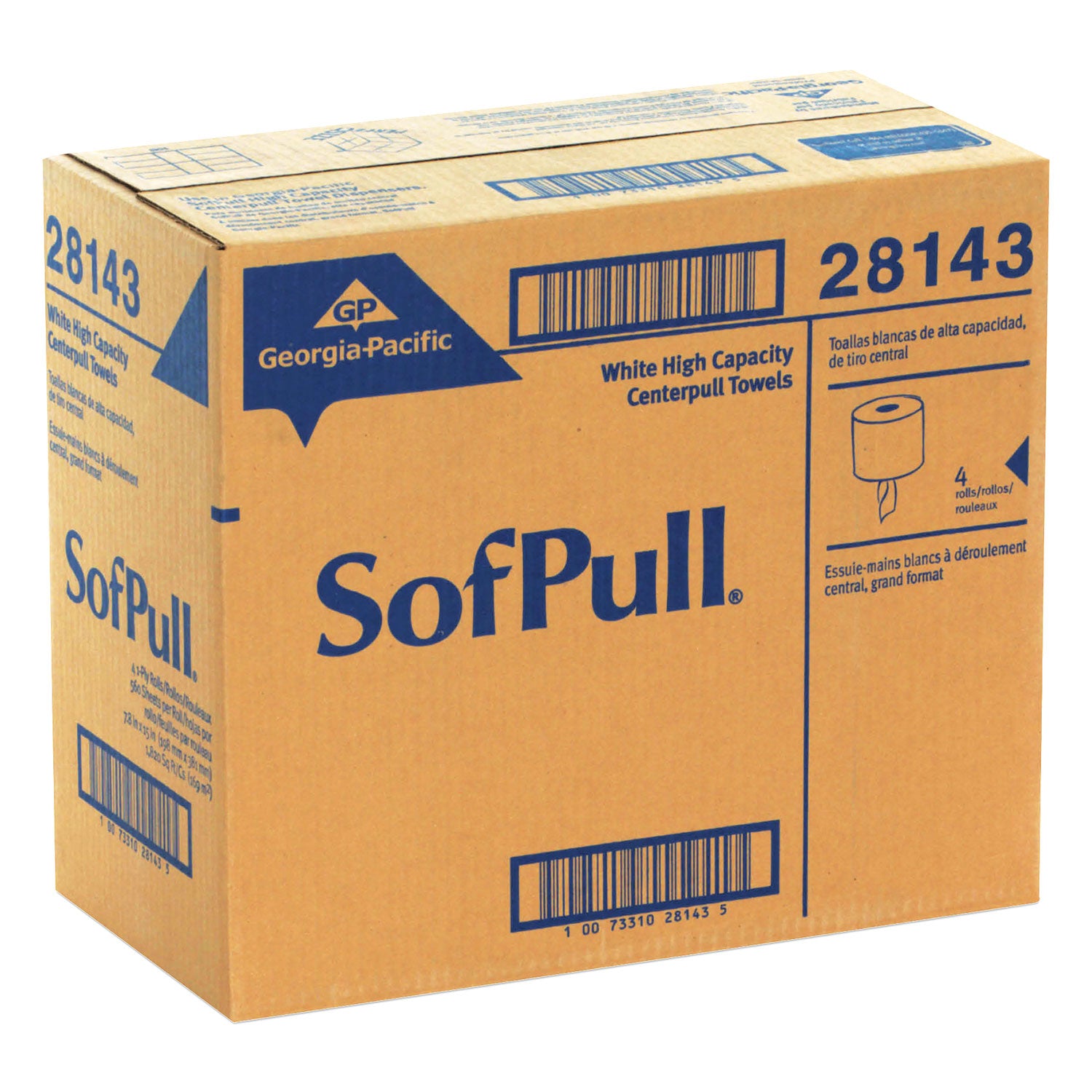 15" Width x 7.80" Length - 560 Sheets/Roll - White - Paper - 4 / Carton