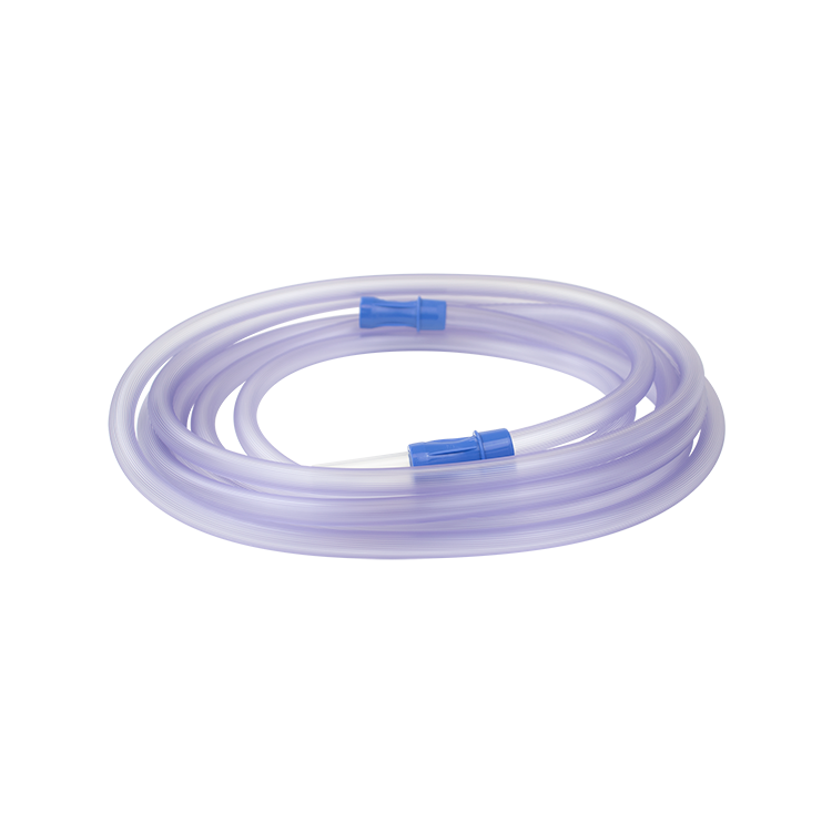 Suction Connecting Tubing w/ Male Connector, Non-Conductive, 1/4" x 12' Tube, 20/cs