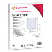 Letter - 8 1/2" x 11" - 24 lb Basis Weight - Tamper Resistant, CMS Approved - Blue - 500 / Ream