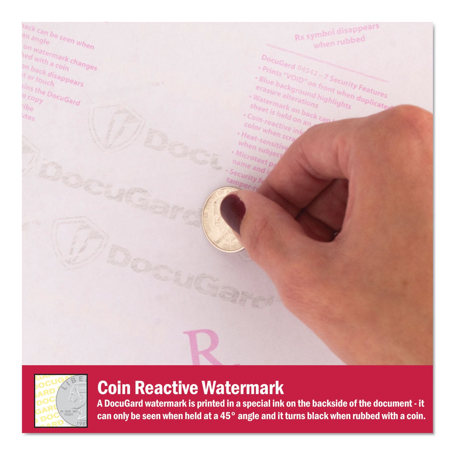 DocuGard Advanced Medical Security Paper - Letter - 8 1/2" x 11" - 24 lb Basis Weight - Tamper Resistant, Erasure Protection, Watermarked, CMS Approved - Green - 500 / Ream
