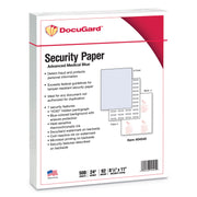 DocuGard Advanced Medical Security Paper - Letter - 8 1/2" x 11" - 24 lb Basis Weight - Tamper Resistant, Watermarked, CMS Approved - Blue - 500 / Ream