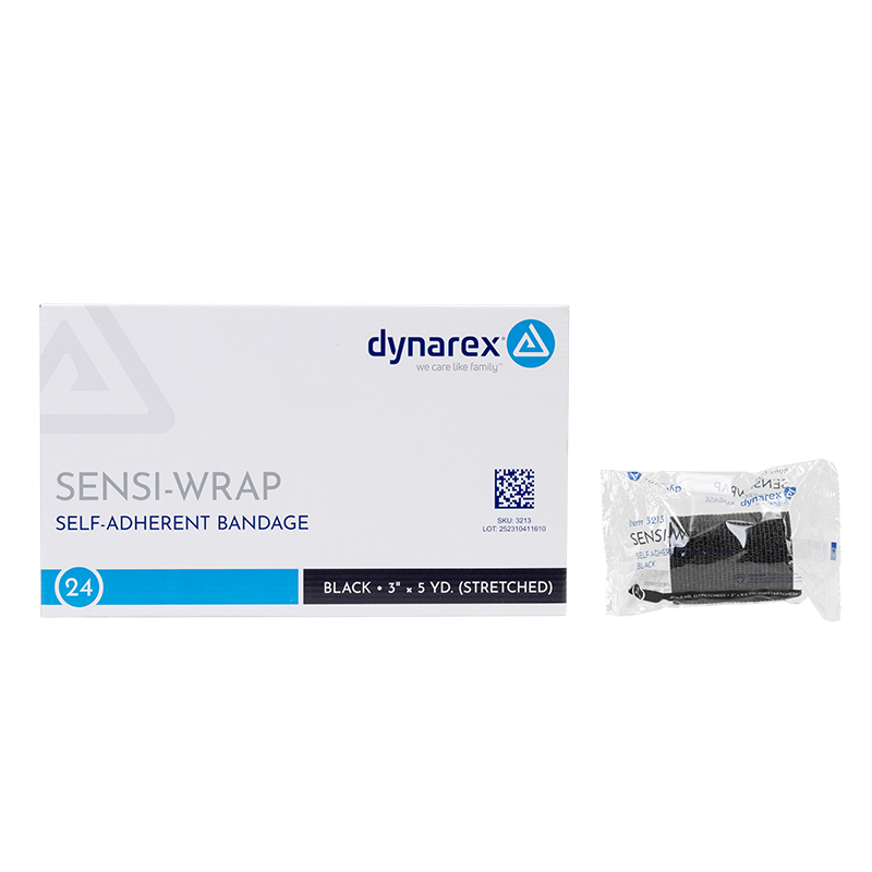 Sensi Wrap, Self-Adherent, 3" x 5 yd Black - 24 pcs per Case