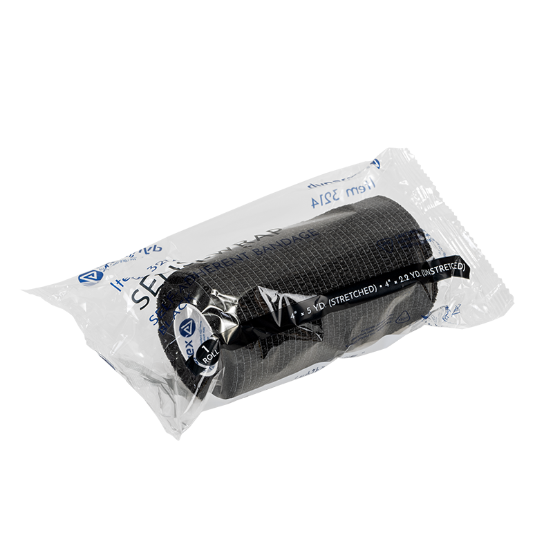 Sensi Wrap, Self-Adherent, 4" x 5 yd Black - 18 pcs per Case
