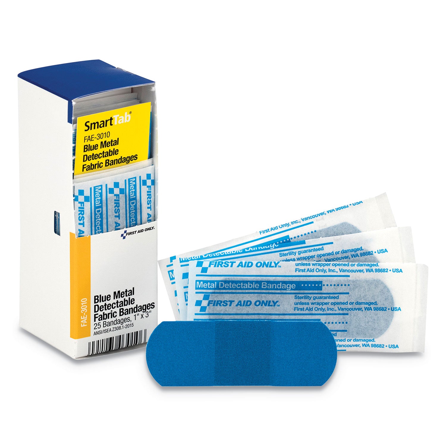 25 - 1" Width x 3" Length - Blue - 25/Box - 1 Each