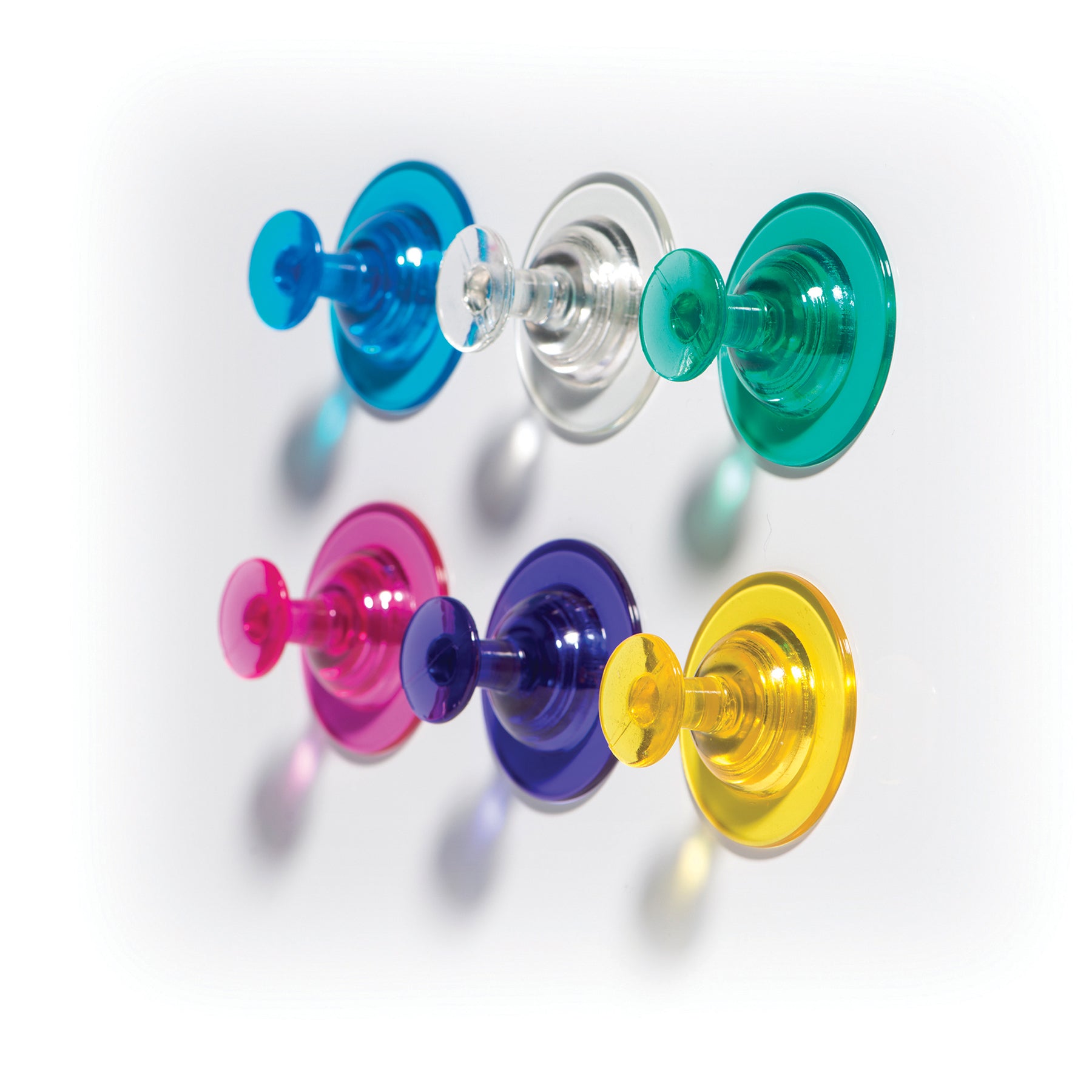 Magnet Tools Big Push Pin Magnets, Set of 6