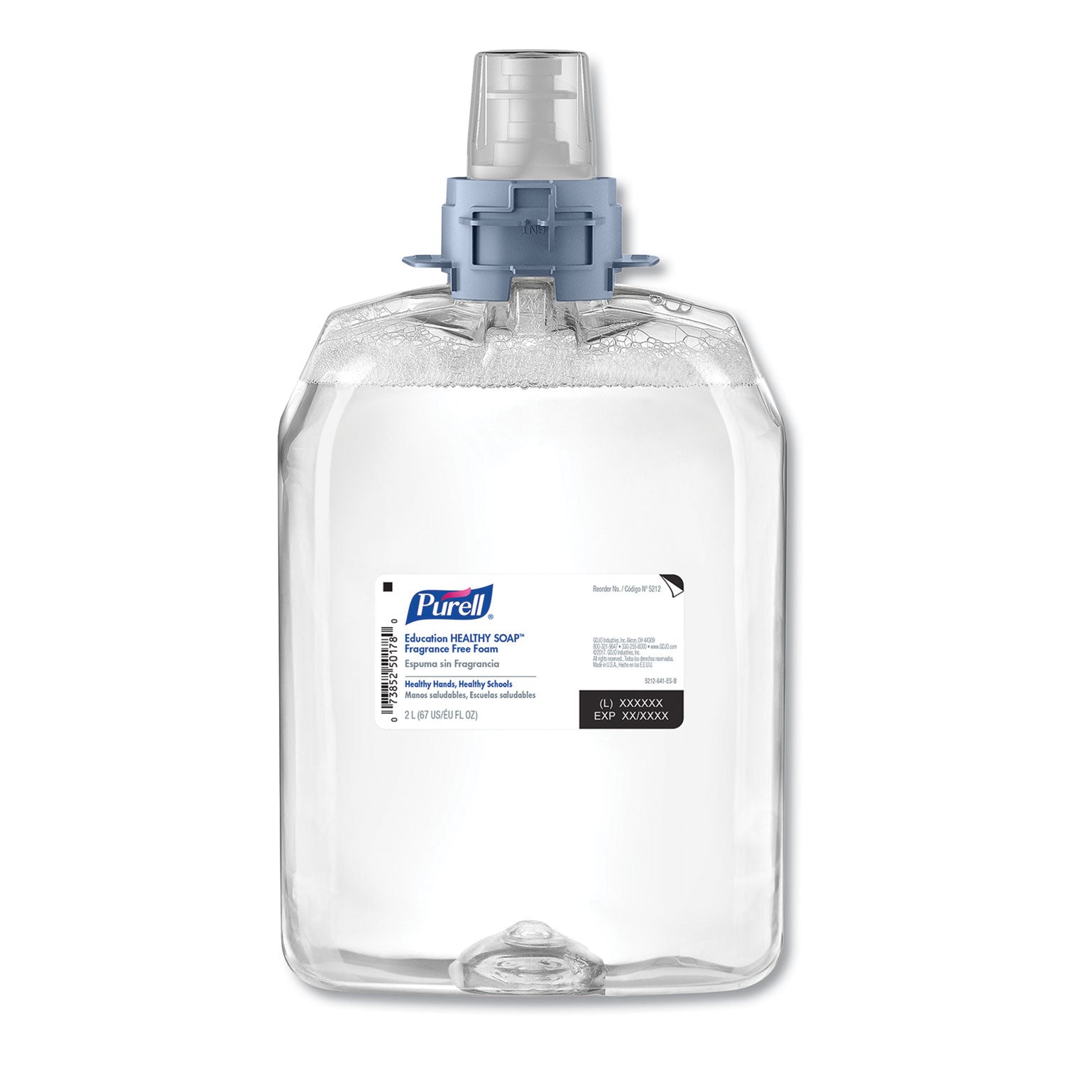 2.11 quart - Dirt Remover, Kill Germs - Skin, School - Moisturizing - Clear - Fragrance-free, Dye-free, Bio-based - 2 / Carton