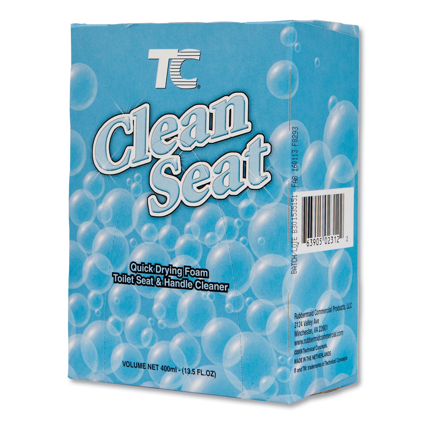 Tc Clean Seat Foaming Refill, Unscented, 400ml Box, 12/carton