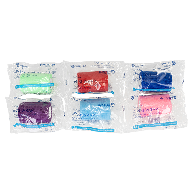 Sensi Wrap, Self-Adherent - Latex Free, 3" x 5 yd Assorted - 24 Boxes per Case