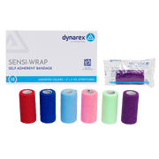 Sensi Wrap, Self-Adherent - Latex Free, 4" x 5 yd Assorted - 18 Boxes per Case