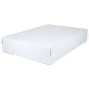 White One-Piece Non-Window Bakery Boxes, 25 x 17 x 4.5, White, Paper, 25/Carton