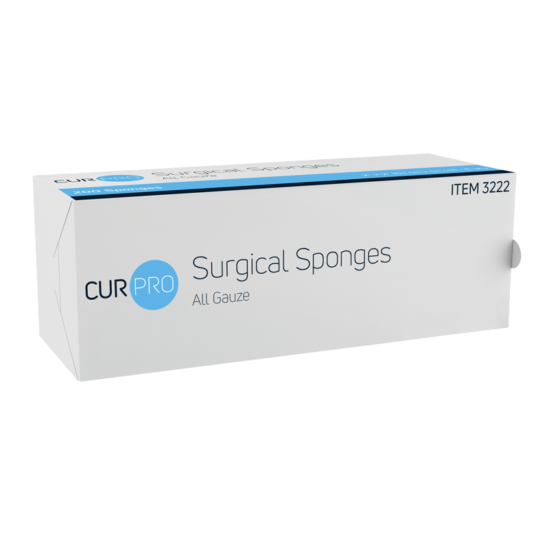 Surgical Gauze Sponge, 2" x 2" 8 Ply - 200 pcs per Box/25 Boxes per Case