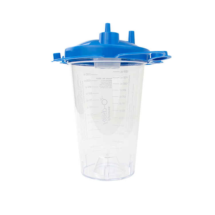 Disposable Suction Canister w/ Float Valve Shutoff, 1200cc Canister40 per Case
