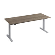 Bush Business Furniture Move 60 Series 72W x 30D Electric Height Adjustable Standing Desk in Modern Hickory with Metallic Gray Base - 71.02" Width x 29.37" Depth x 47.69" Height