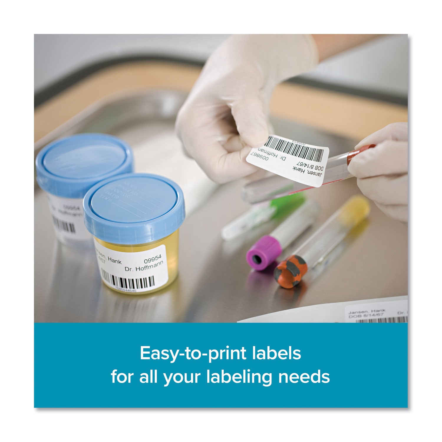 Dymo LabelWriter Labels - 1" Height x 2 1/8" Width - Roll - Rectangle - White - 500 / Roll - 6 / Pack