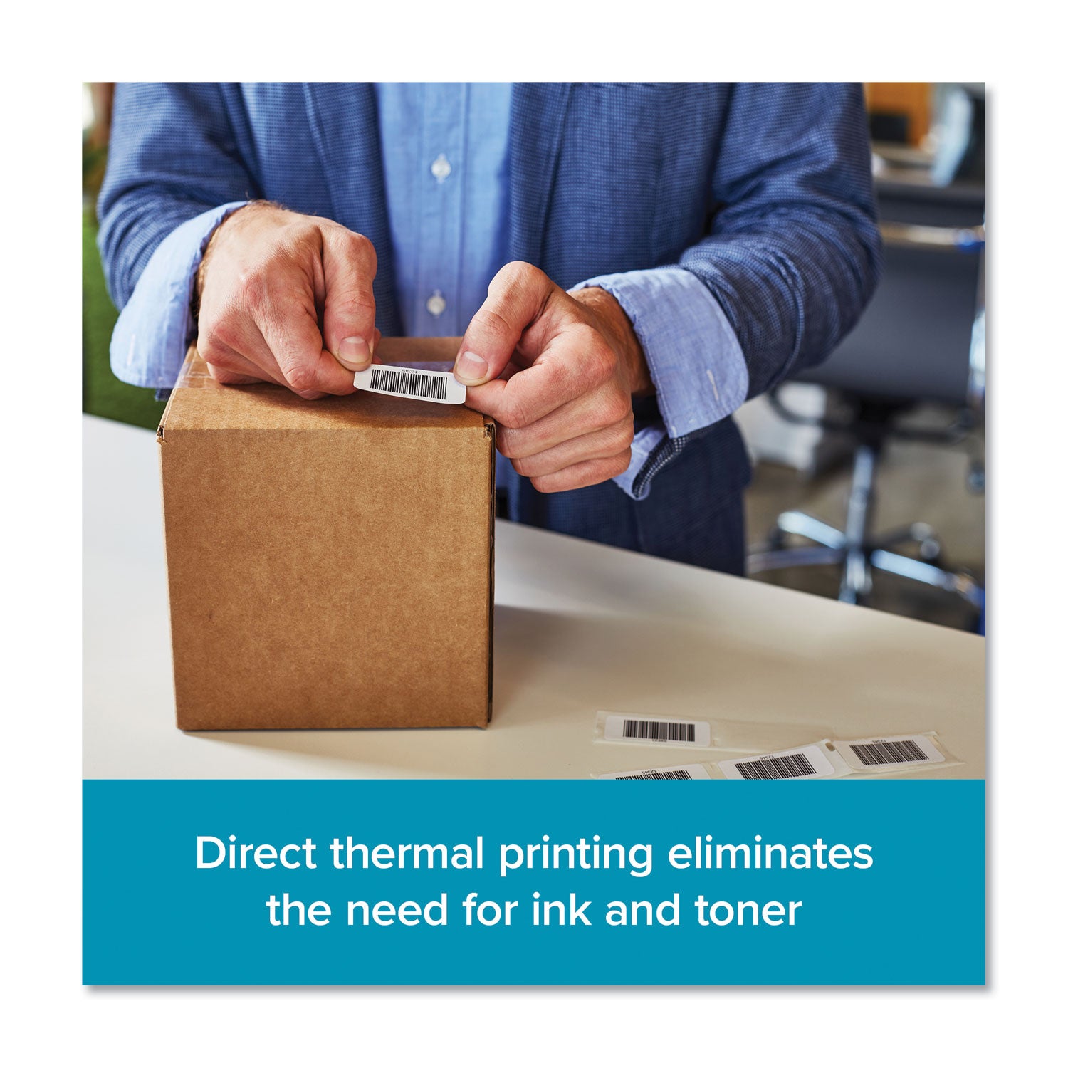 Dymo LabelWriter Labels - 1" Height x 2 1/8" Width - Roll - Rectangle - White - 500 / Roll - 6 / Pack