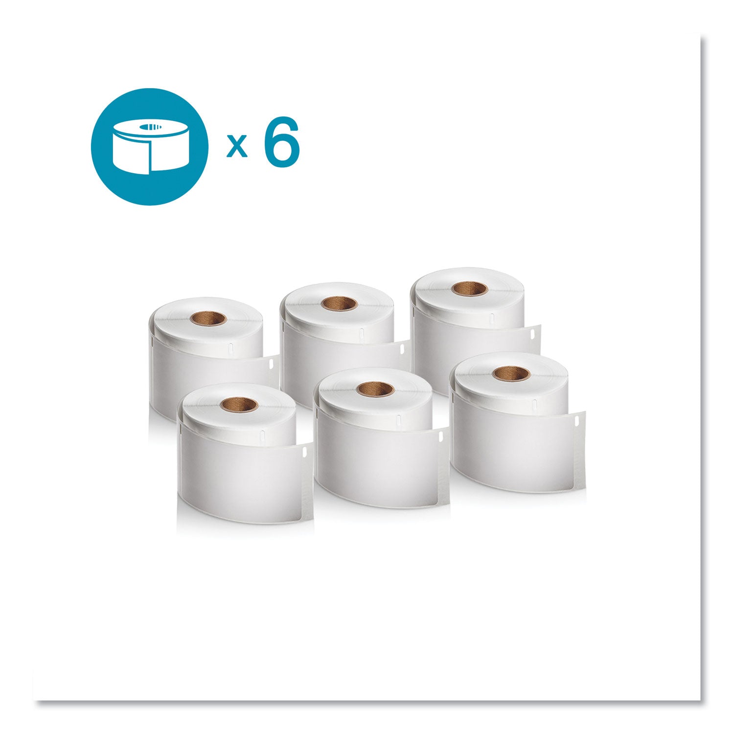 Dymo LabelWriter Labels - 2 1/4" Height x 4" Width - Rectangle - Direct Thermal - White - Durable, Adhesive, Strong - 300 / Roll - 1 Pack