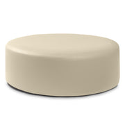 Jaxx Candler Round Couch Ottoman – Oversized Giant Coffee Table Ottoman - Versatile Firm Foam Construction - Kid Safe with Removable Cover, 44”, Premium Faux Leather, Natural