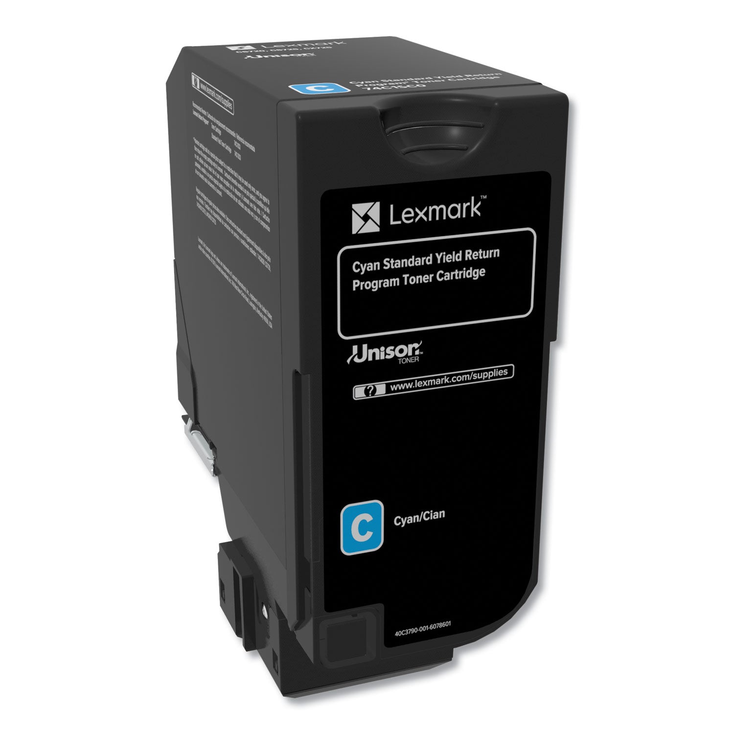 Lexmark Unison Standard Yield Toner Cartridge, Cyan, 7000 Pages, 1 Each