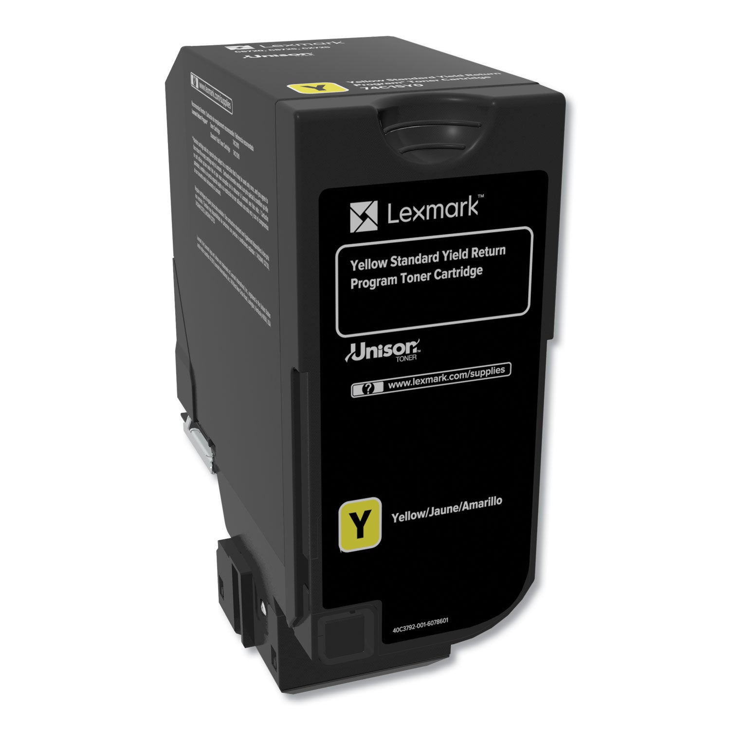Lexmark Unison Standard Yield Yellow Laser Toner Cartridge, 1 Each, 7000 Page Yield