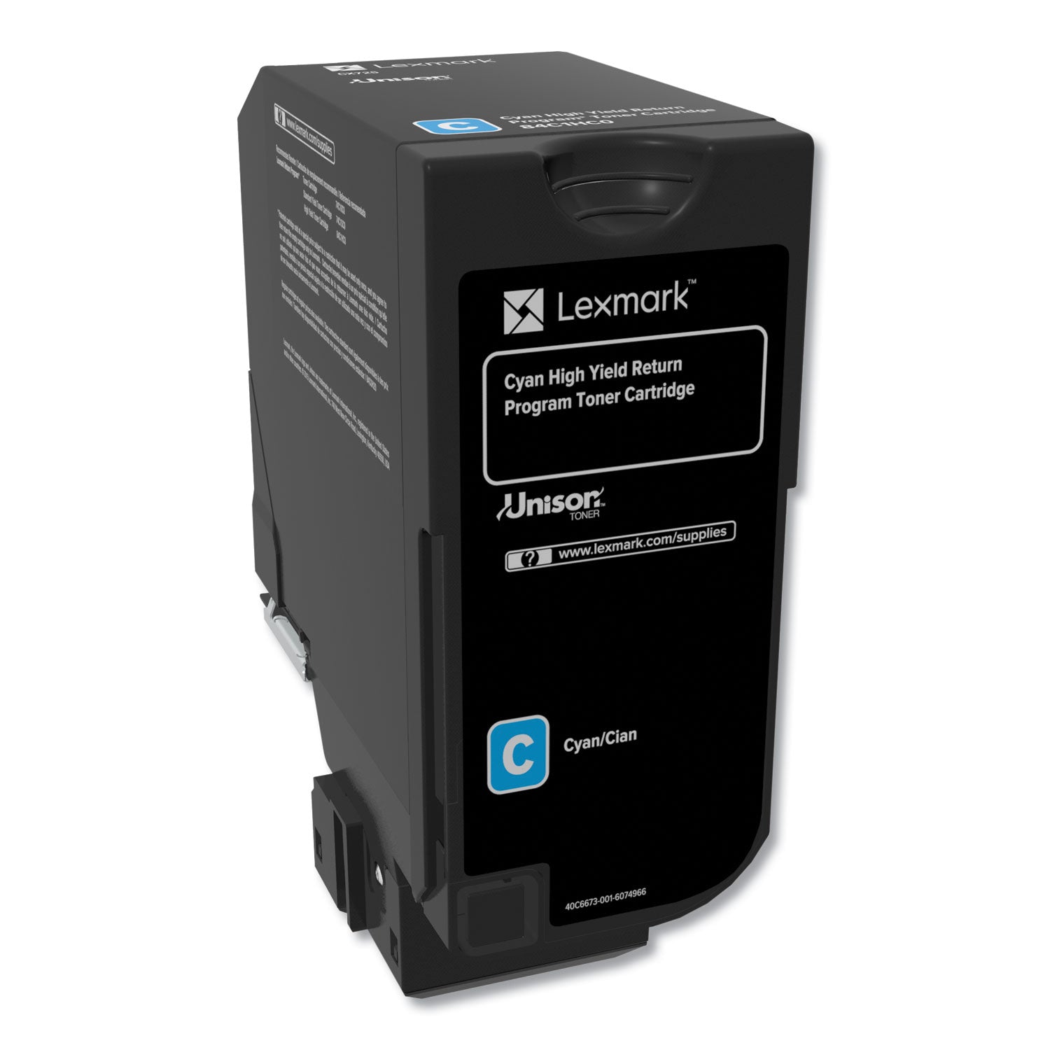 Lexmark Unison High Yield Laser Toner Cartridge, Cyan, 1 Each, 16,000 Page Yield