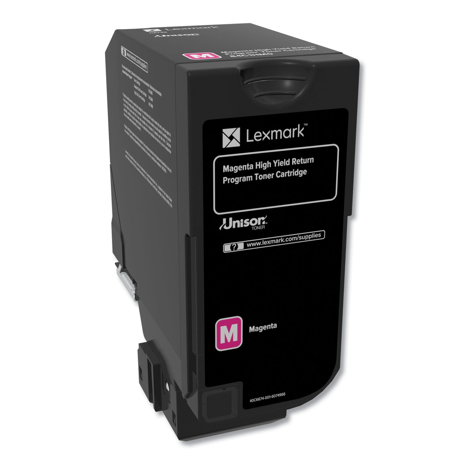 Lexmark Unison High Yield Magenta Laser Toner Cartridge, 1 Each, 16,000 Page Yield