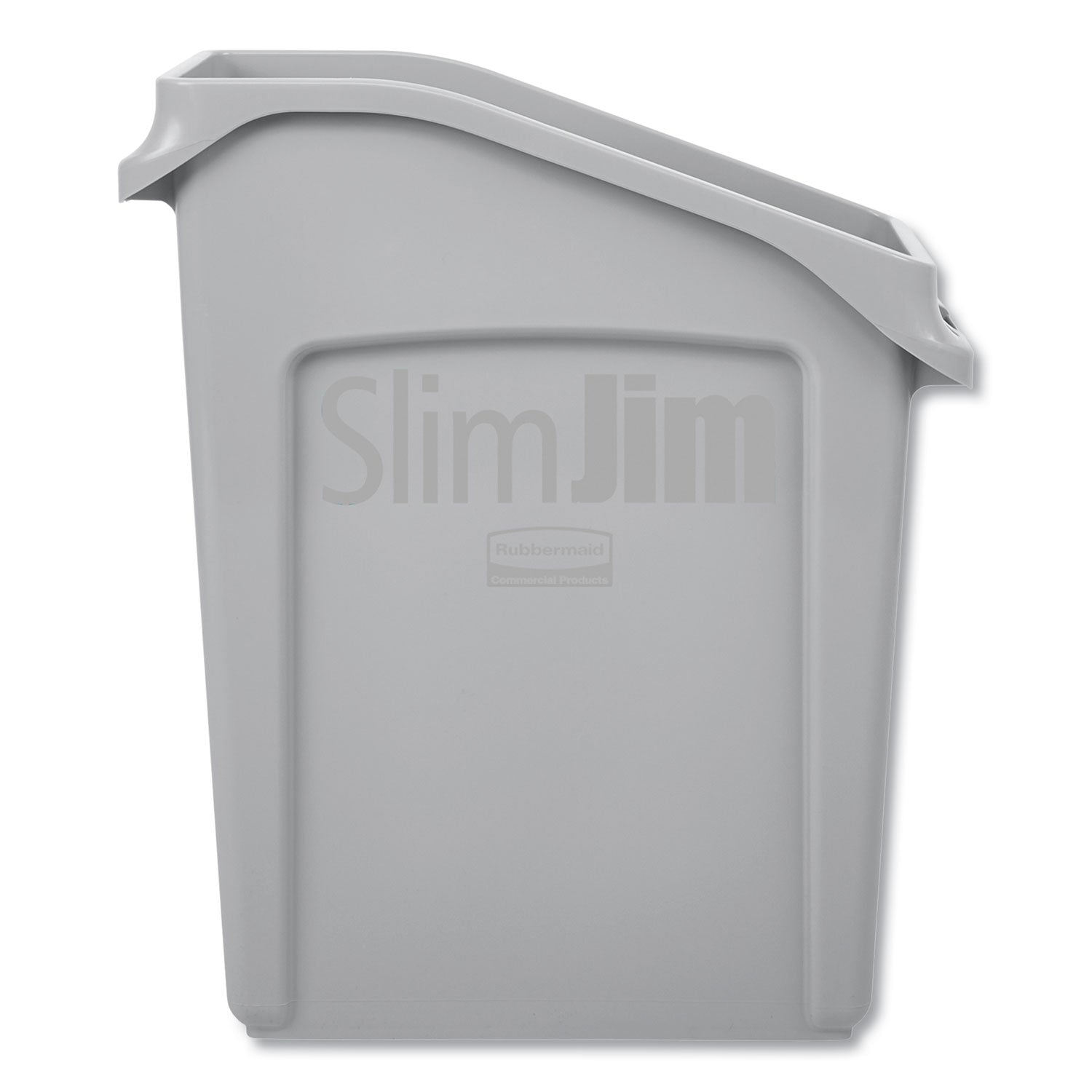 Slim Jim Under-Counter Container, 13 Gal, Polyethylene, Gray