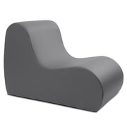 Jaxx Midtown Large Classroom Soft Foam Chair - Premium Vinyl Cover, Charcoal