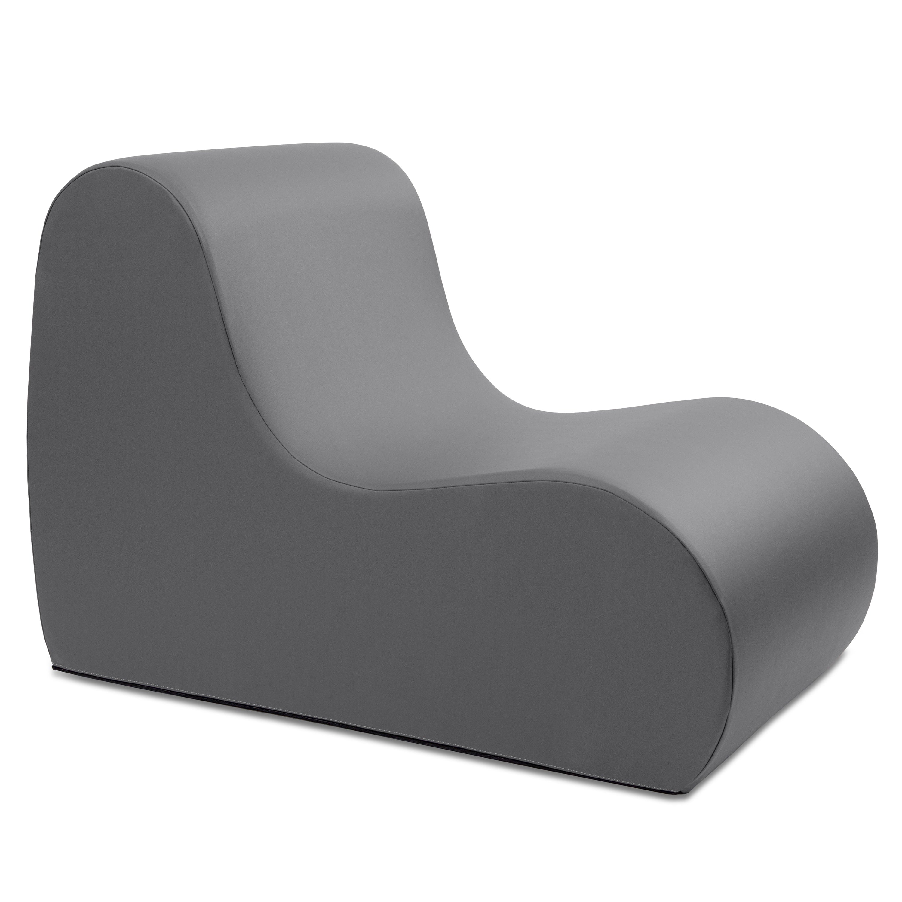 Jaxx Midtown Large Classroom Soft Foam Chair - Premium Vinyl Cover, Charcoal