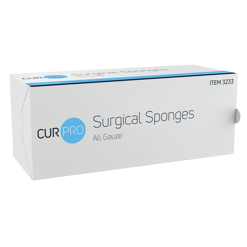 Surgical Gauze Sponge, 3" x 3" 12 Ply - 200 pcs per Box/20 Boxes per Case