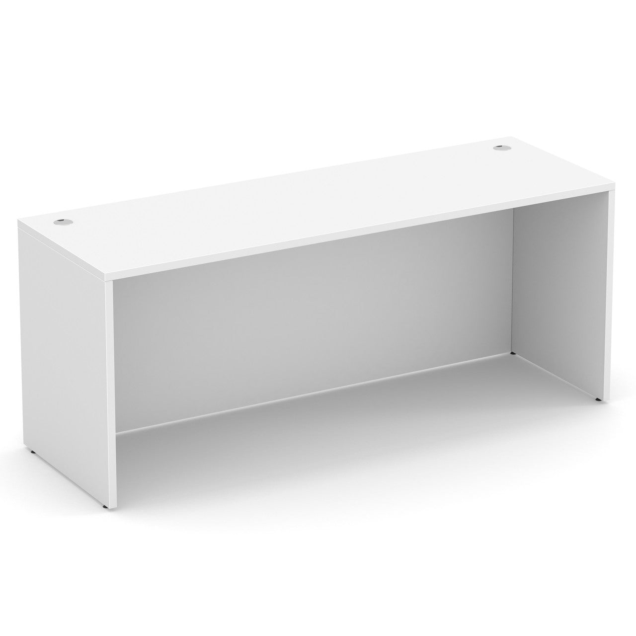 OfficeSource Laminate 71"W Credenza Shell - White