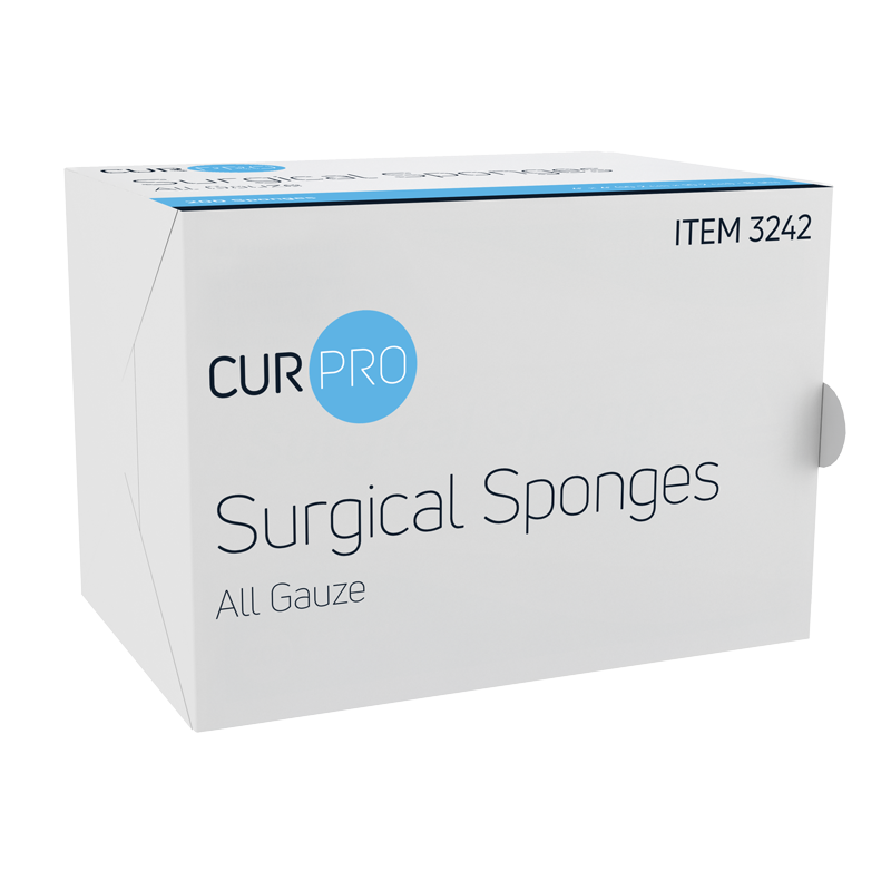 Surgical Gauze Sponge, 4" x 4" 8 Ply - 200 pcs per Box/20 Boxes per Case