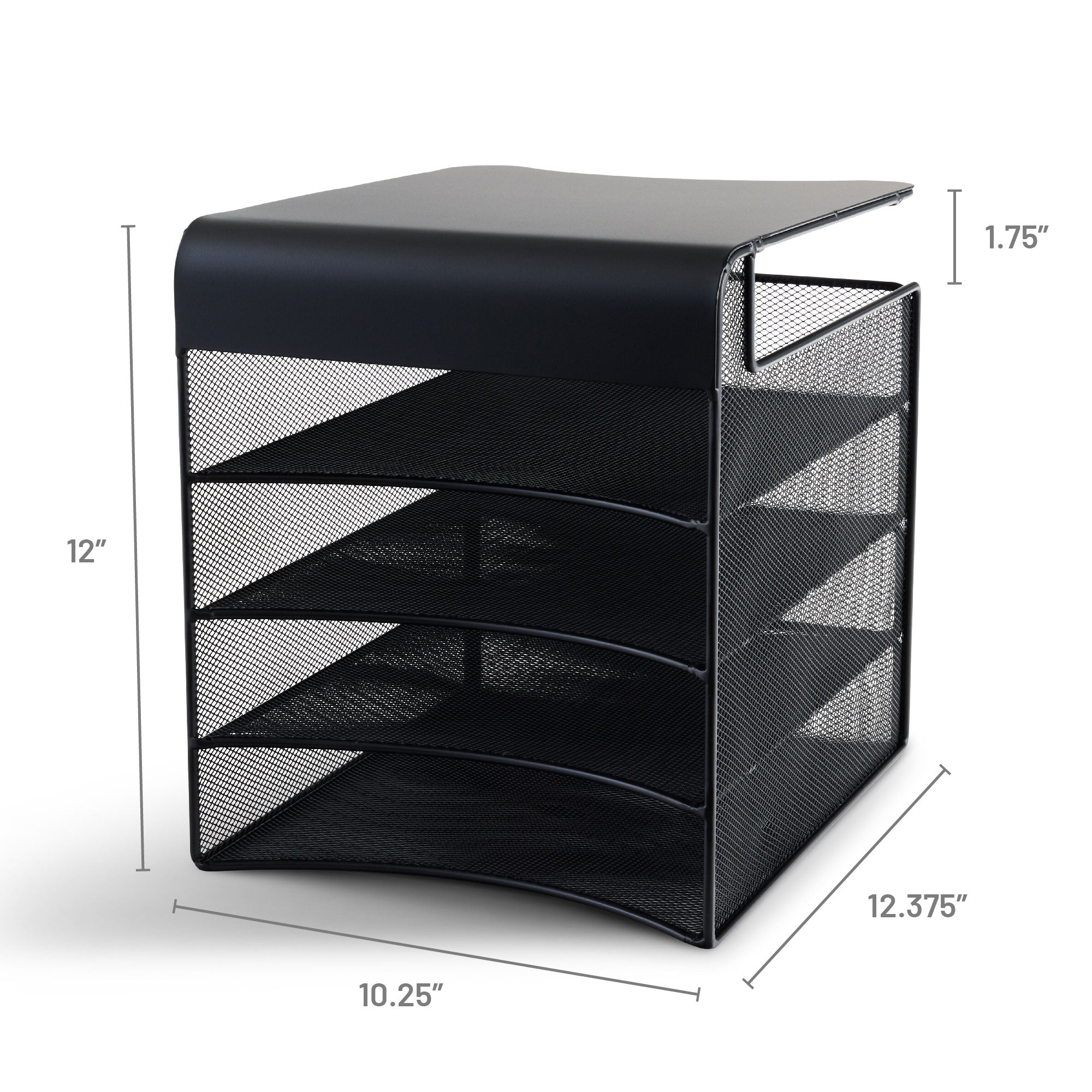 Solid Top Hang Dsk Horz Blk