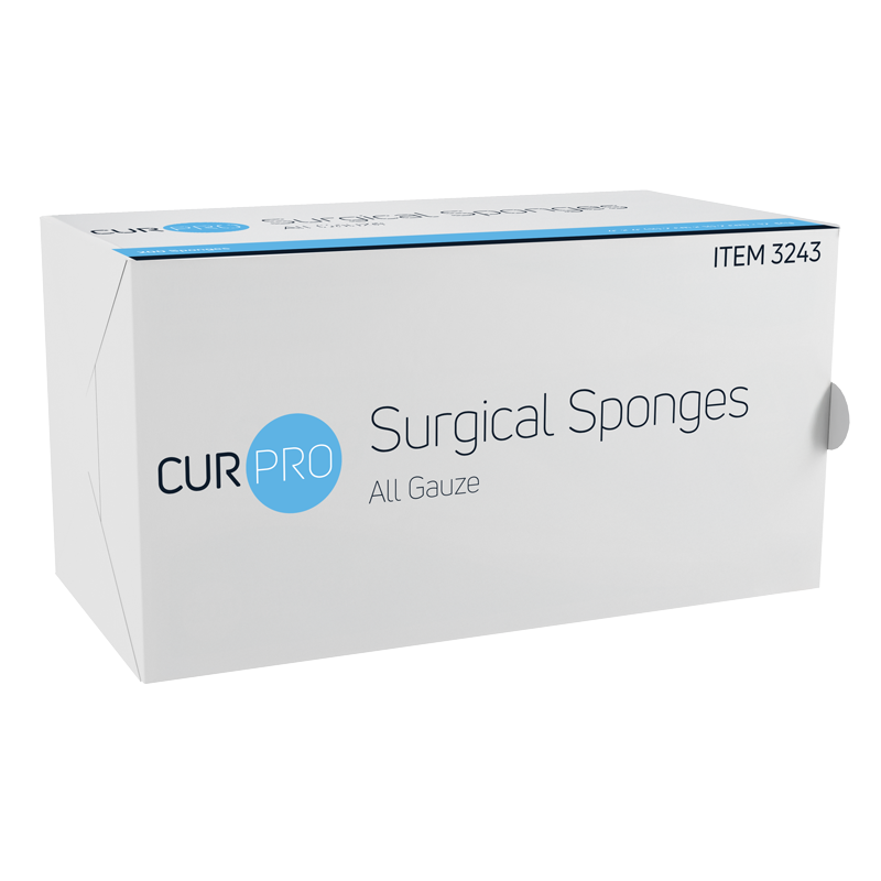 Surgical Gauze Sponge, 4" x 4" 12 Ply - 200 pcs per Box/10 Boxes per Case