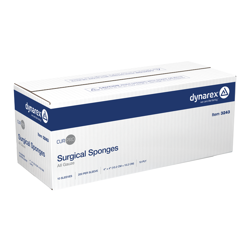 Surgical Gauze Sponge, 4" x 4" 12 Ply - 200 pcs per Box/10 Boxes per Case