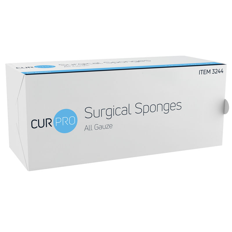 Surgical Gauze Sponge, 4" x 4" 16 Ply - 200 pcs per Box/10 Boxes per Case