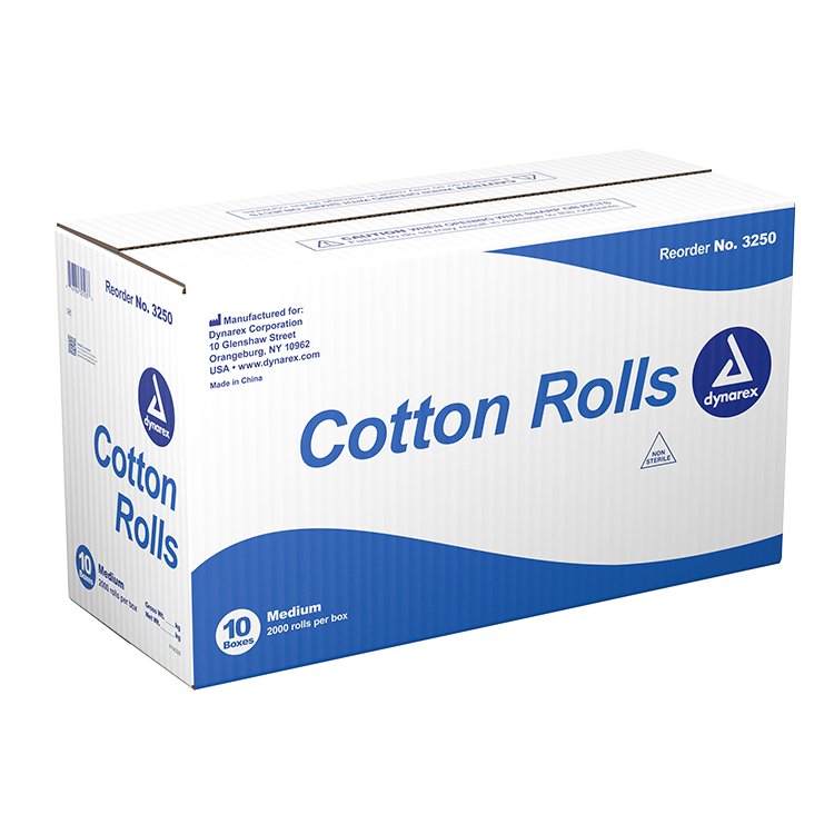 Cotton Rolls, #2, Medium - 2000 pcs per Box/10 Boxes per Case
