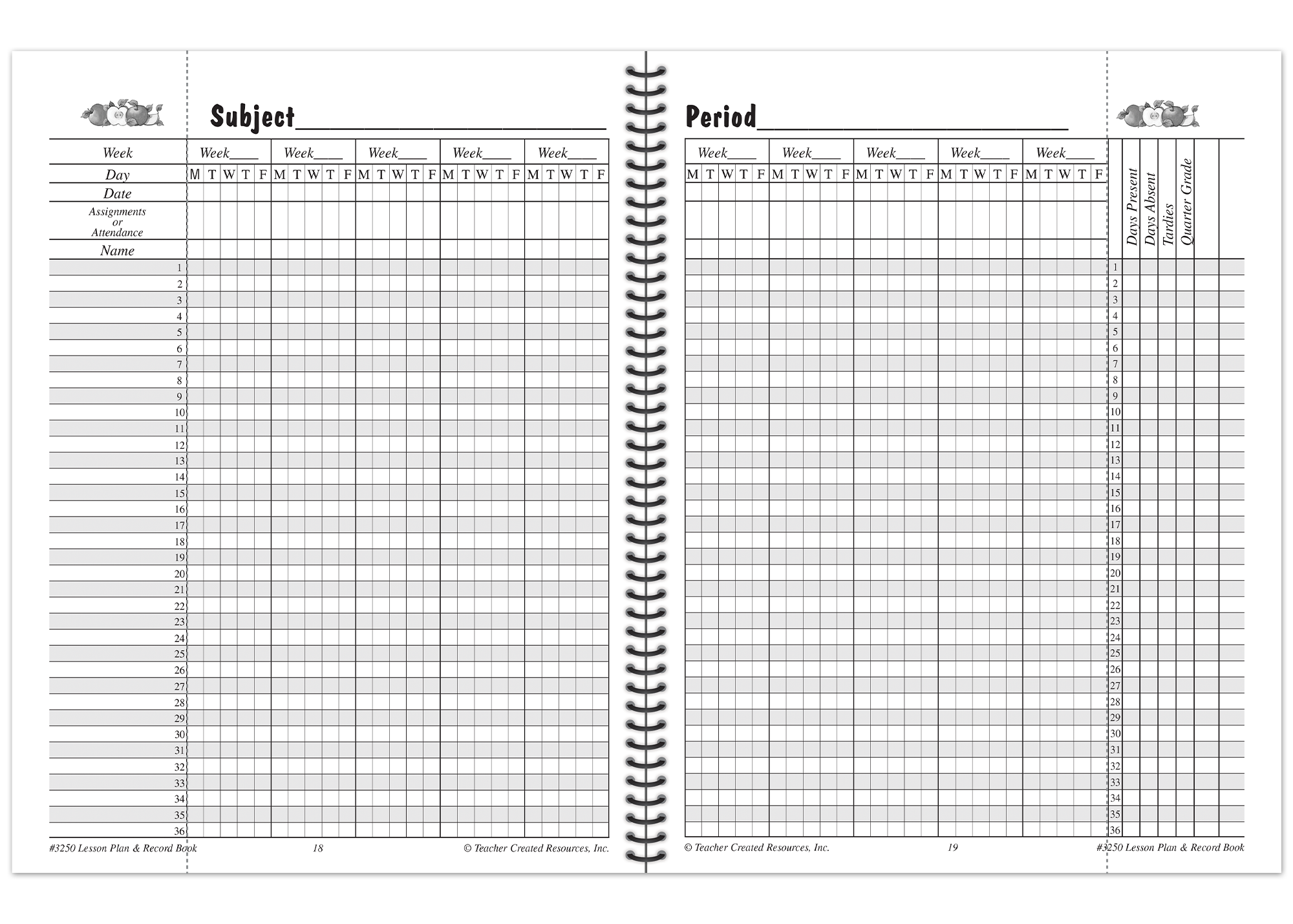 Lesson Plan & Record Book from Susan Winget