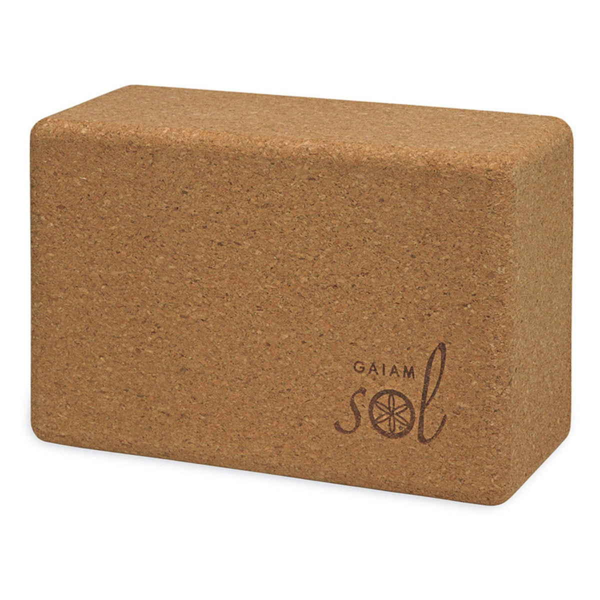 Gaiam Sol Natural Cork Yoga Block   4-Inch X 6-Inch X 9-Inch